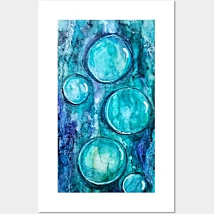 Blue Water Abstract Posters and Art